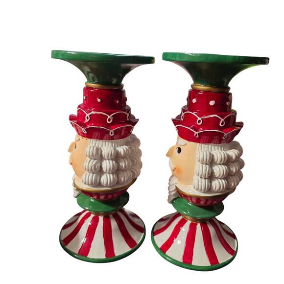 Pair of Nutcracker Candle Holders NWOT - Picture 2 of 6